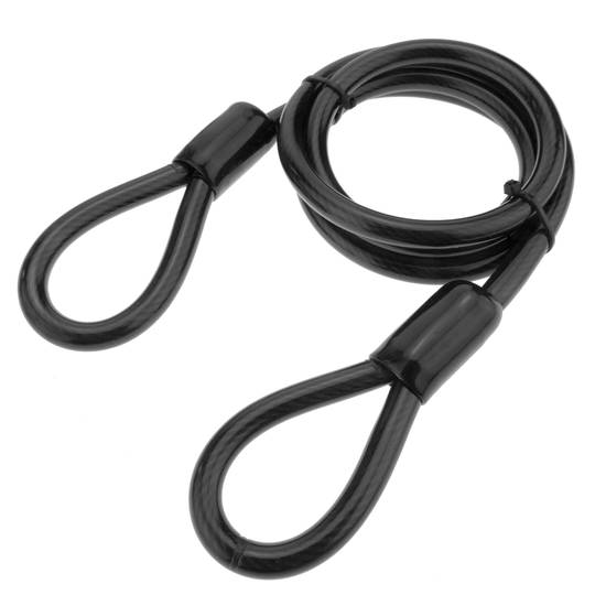 Cavo di sicurezza doppio anello in acciaio con protezione esterna 8x1000mm