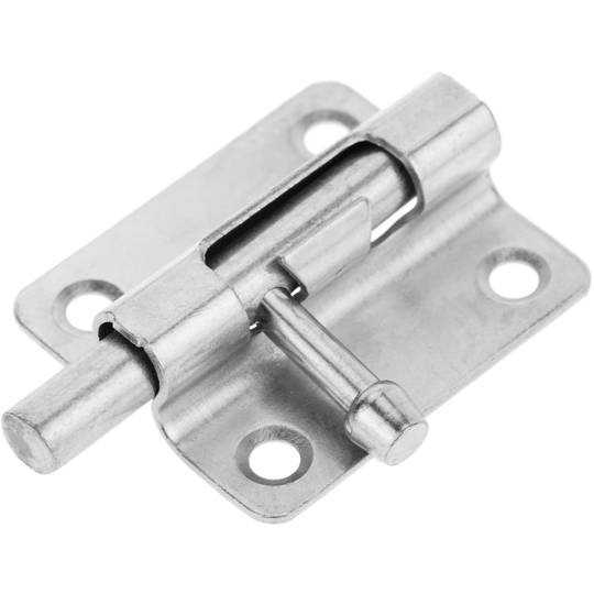 Pak van 5 eenheden versterkte grendelbout voor deuren 40 mm chroomkleur