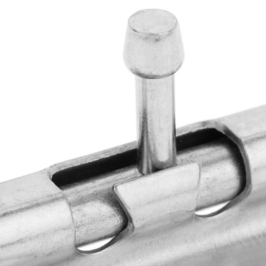 Pak van 5 eenheden versterkte grendelbout voor deuren 40 mm chroomkleur