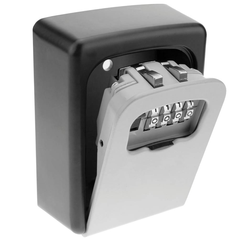 Dalmbox Armario para llaves con cerradura de combinación, caja de  almacenamiento de llaves para montaje en pared, caja de seguridad de acero  con