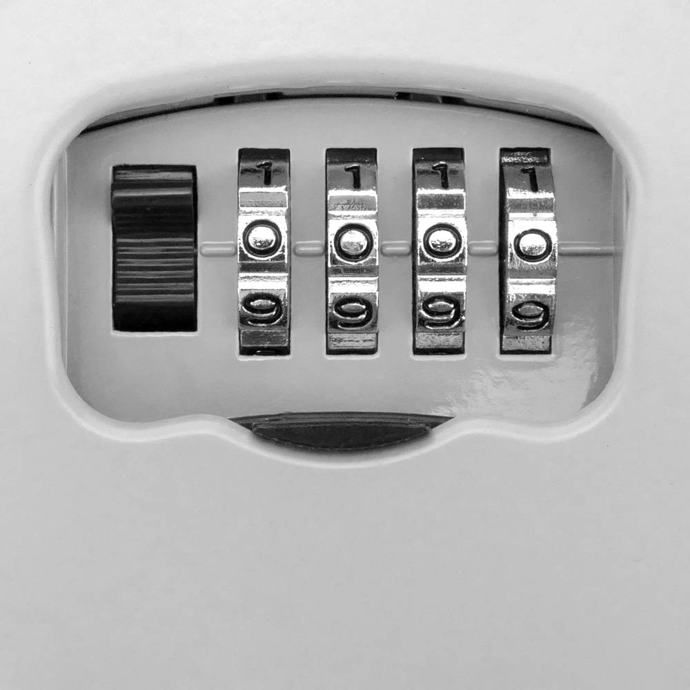  Caja de seguridad para llaves de código de combinación de 4  dígitos, montaje en la pared, cerradura de llave de alta seguridad, caja de  almacenamiento segura para interiores, exteriores, escuela, 