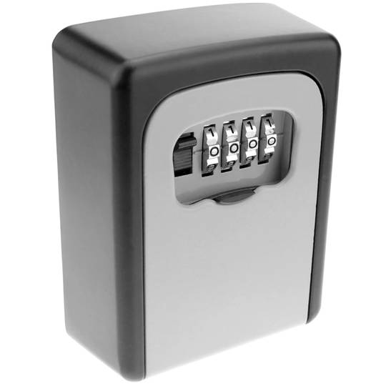 Caja para guardar llaves en aluminio y madera.
