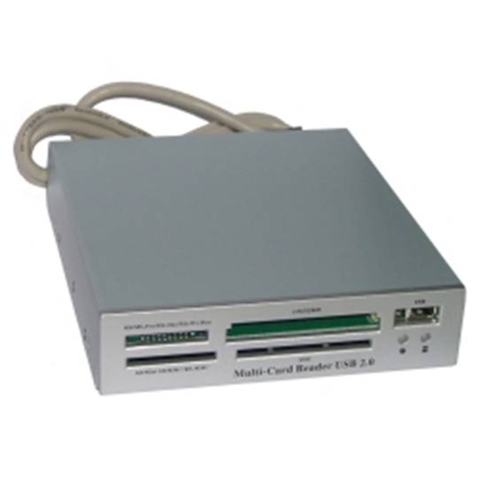 Panel 16en1 Lector Memoria + USB2.0 (Plata)