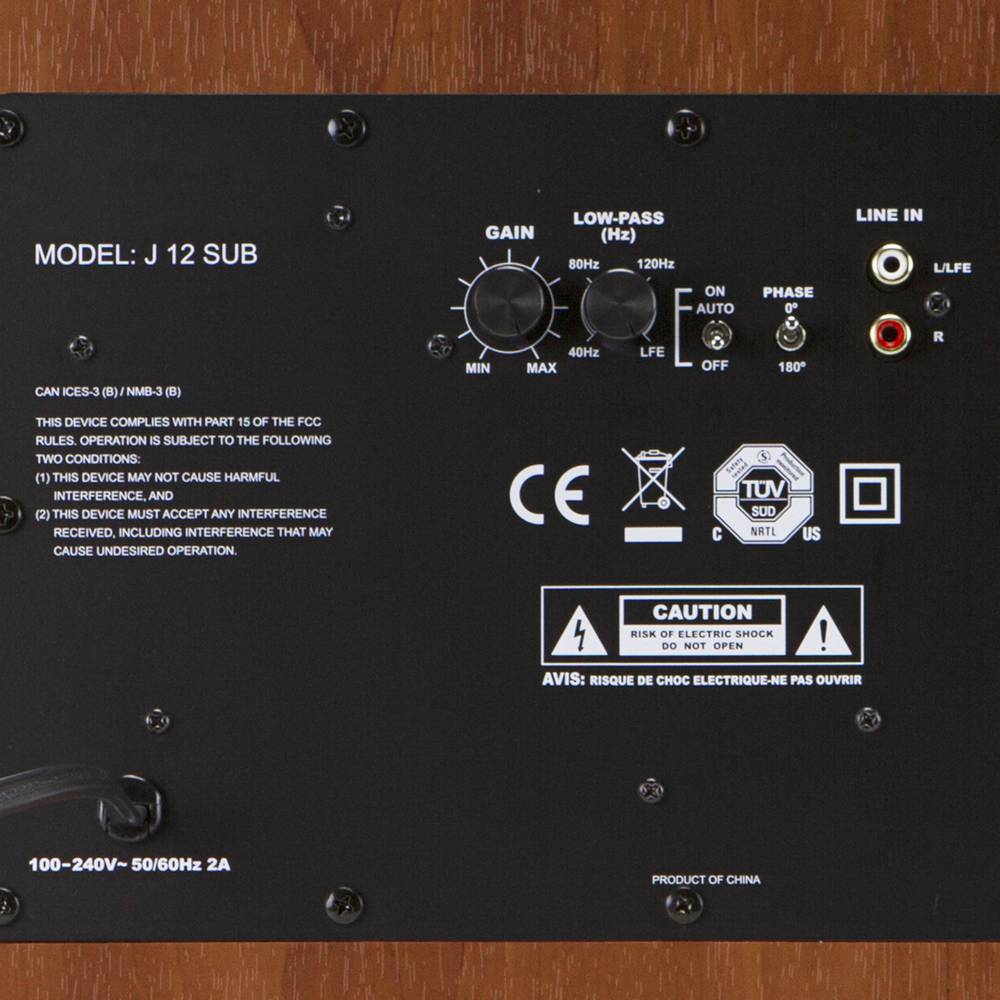 JAMO J 12 subwoofer wood color