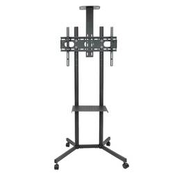 Soporte de pie con ruedas y estantería para pantalla plana de 32"-65"