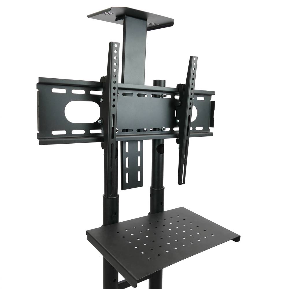 Soporte de pie para pantalla de TV plana con ruedas y estantería (32"-55")