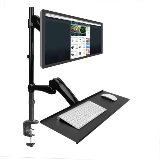 Desktop stand for monitor keyboard and mouse 13-27 inches adjustable
