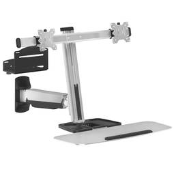 Soporte de pared para 2 monitor teclado ratón y ordenador de 13