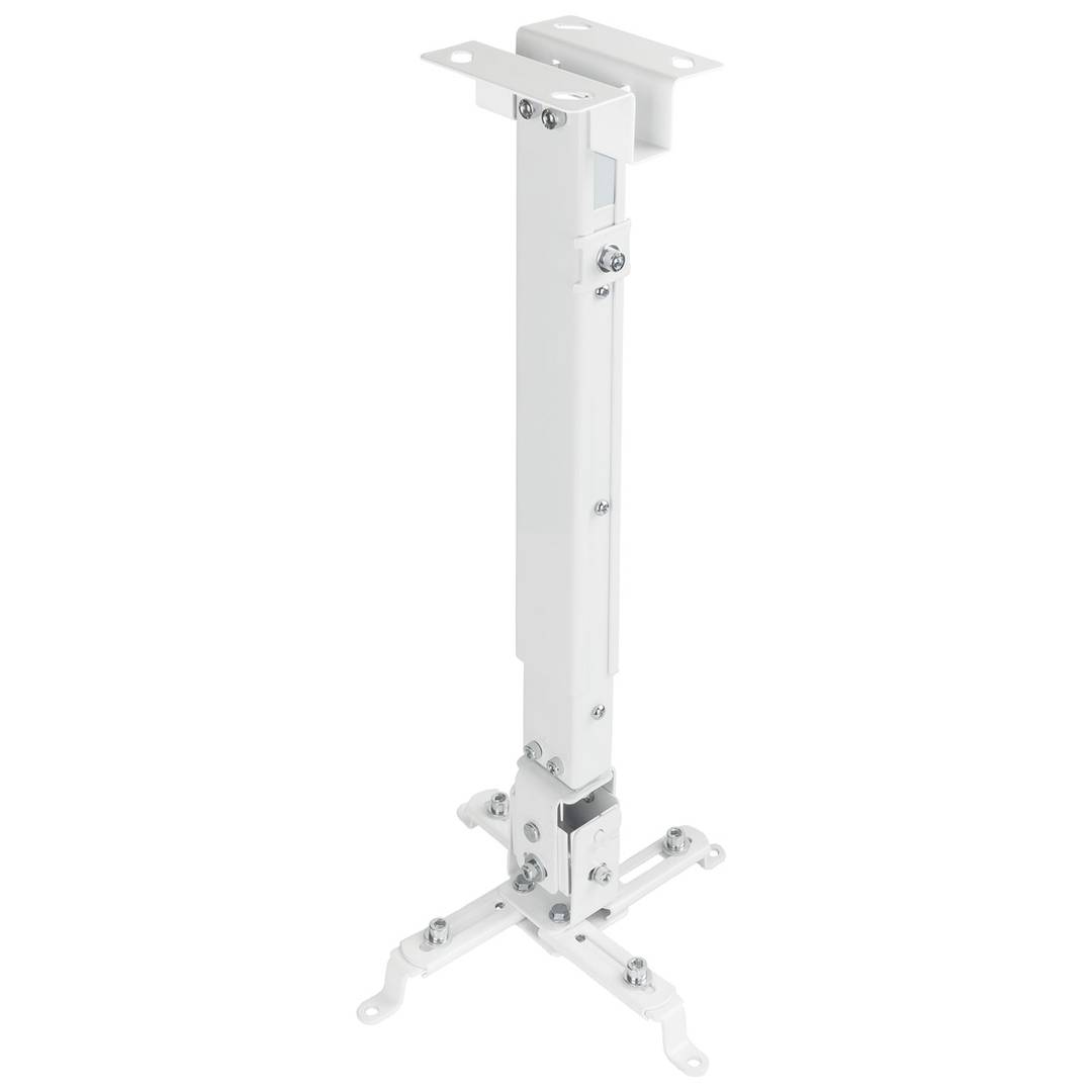 Plafond ou support mural pour projecteur mât 30 cm à 55 cm blanc
