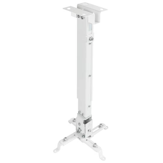 Plafond ou support mural pour projecteur mât 30 cm à 55 cm blanc