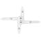 Plafond ou support mural pour projecteur mât 30 cm à 55 cm blanc