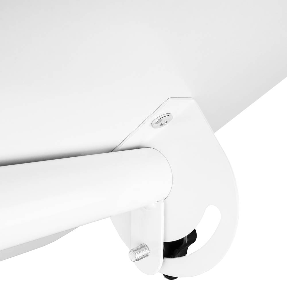 Wózek do projektora i laptopa. Biały stojak na kółkach