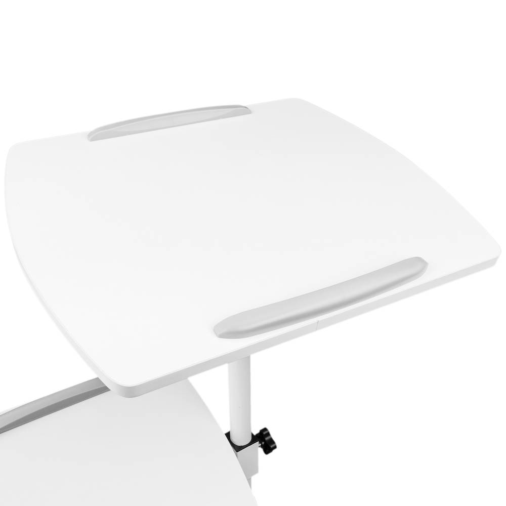 Wózek do projektora i laptopa. Biały stojak na kółkach