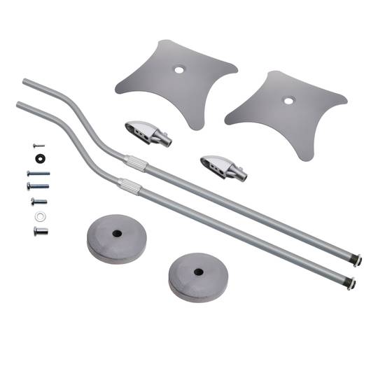 Support pour enceintes en couleur grise 2 unités