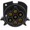 Base d'endoll vehicles de 7 pols + 1 pol 7P+1 femella per a remolcs i caravanes