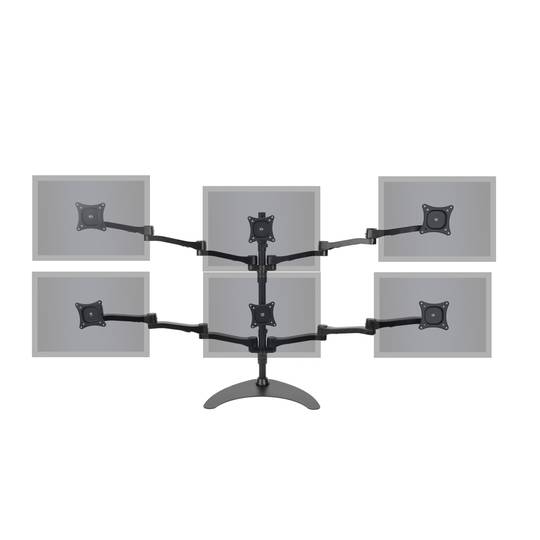 Support 6 TV-Bildschirme für den Desktop und VESA 75 100 Basismodell ML1006