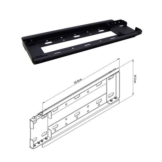 Suporte horizontal videowall TV parede 36 centímetros