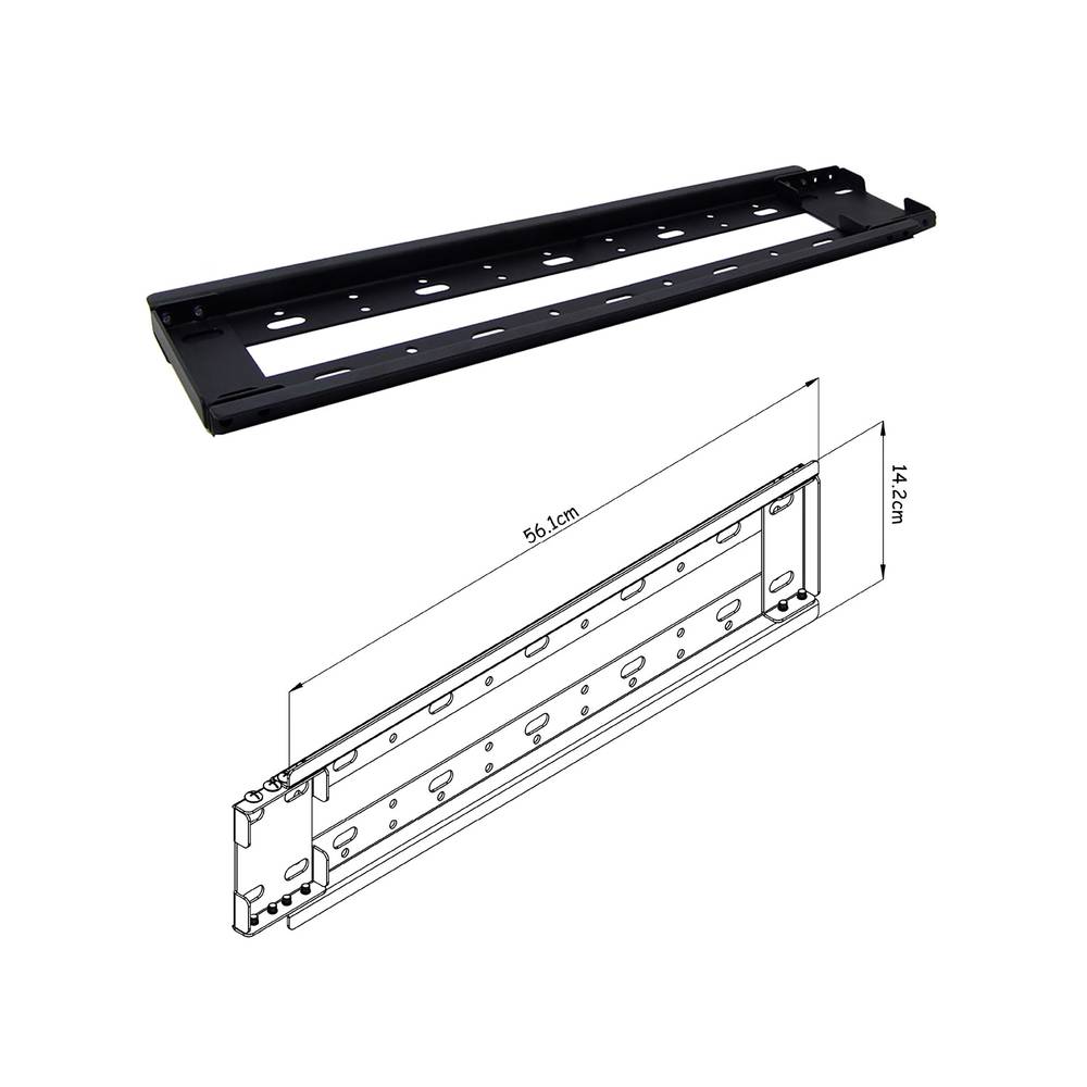 Supporto orizzontale videowall a muro per TV 56 centimetri