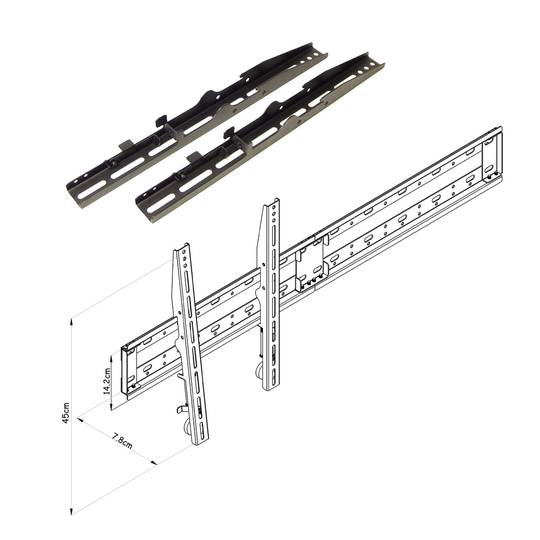 Suport TV videowall vertical a TV de 47cm