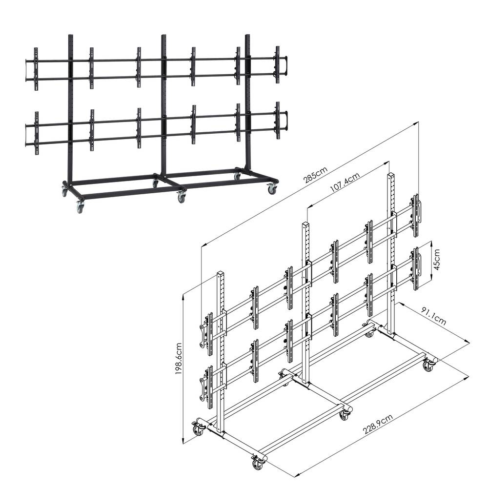 3x2 TV Stand for screens of 46