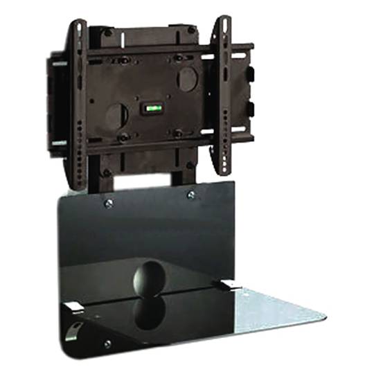 Wall mount for flat screen shelf