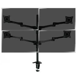 Knikarm met mast voor 4 LCD-schermen VESA75 VESA100 model MD1004