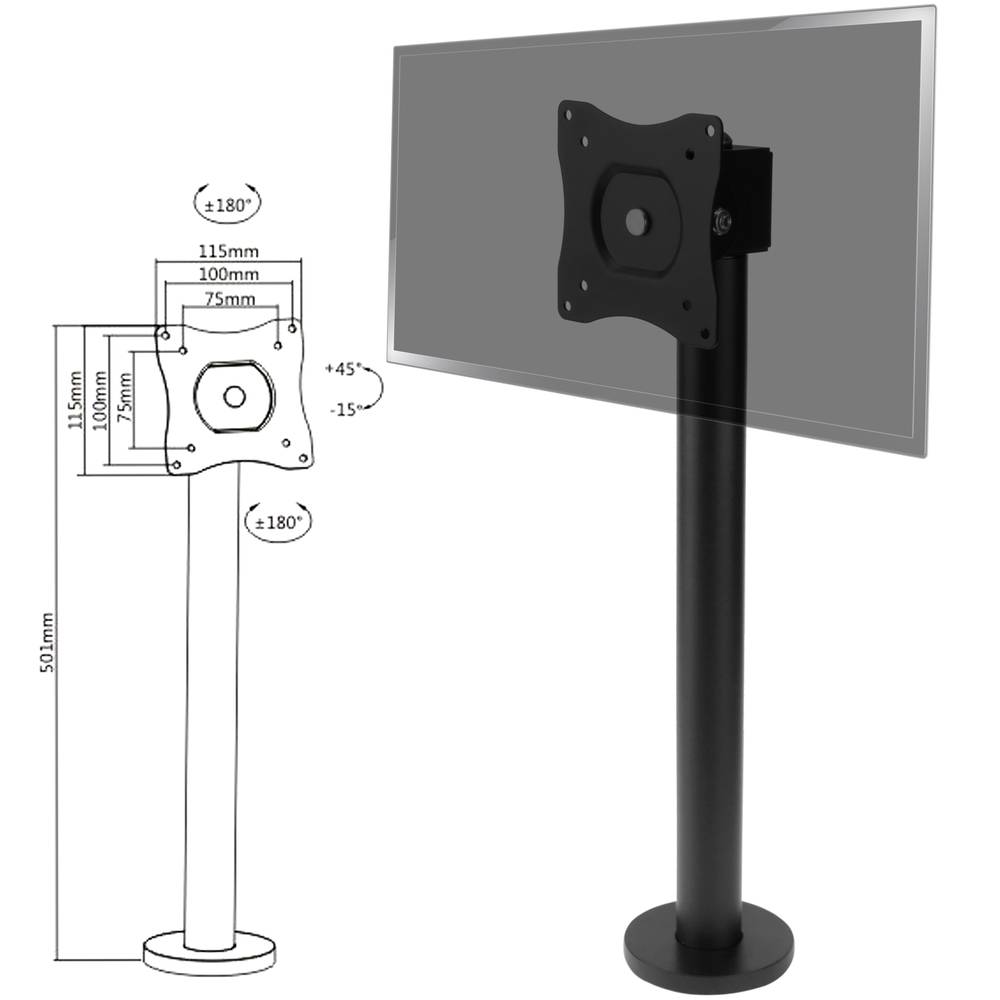 Display stand for POS terminal 510 mm. Point of sale screen support