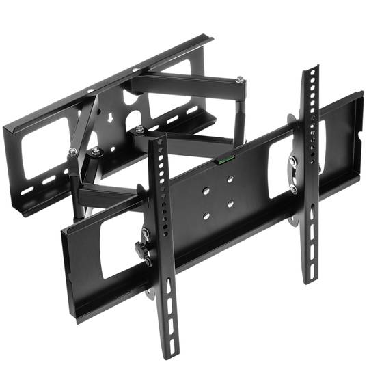 Supporto da parete orientabile e inclinabile con livella per schermo 30”- 65” VESA 400x600 60 kg nero
