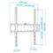 Suport de paret TOOQ per a pantalla de 32” - 55” VESA 200x200, 300x300, 400x200 i 400x400 mm