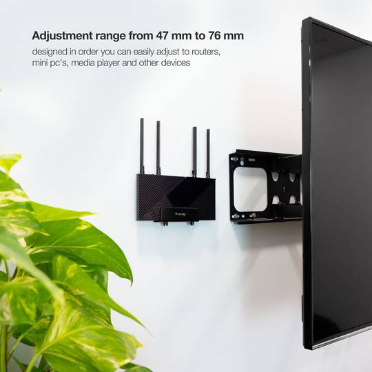 TOOQ support universel réglable pour lecteur multimédia, mini PC, routeur, etc.