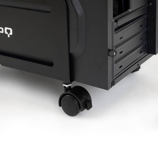 Support métallique TooQ avec roulettes pour CPU couleur noire