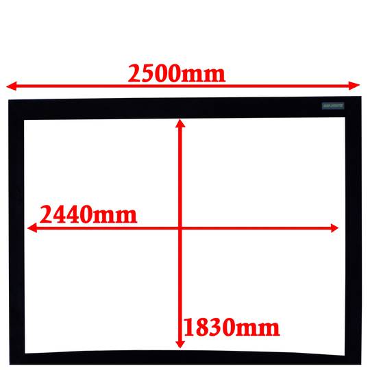 Zakrzywiony ekran projekcyjny 4: 3 o stałej ścianie 2440 x 1830 mm