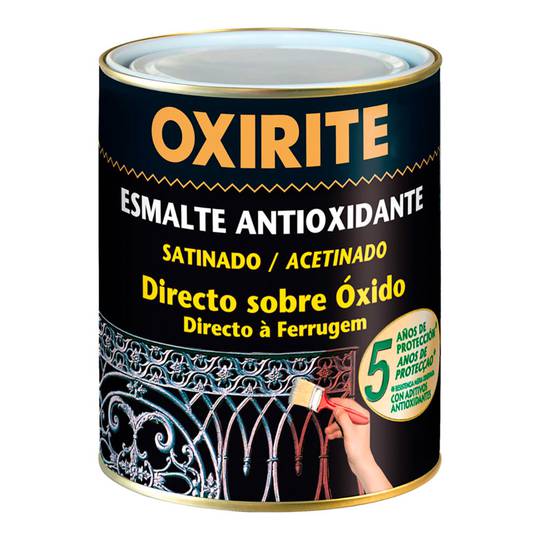 Esmalte antioxidante satinado negro 0.750 litros Oxirite