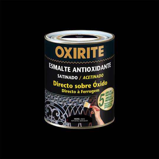 Esmalte antioxidante satinado negro 4 litros Oxirite