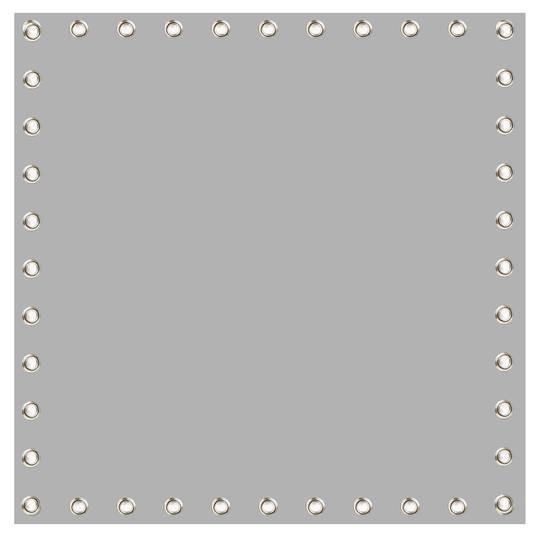 Projektionstuch 200x200cm 1: 1 PVC grau für Veranstaltungen und Präsentationen