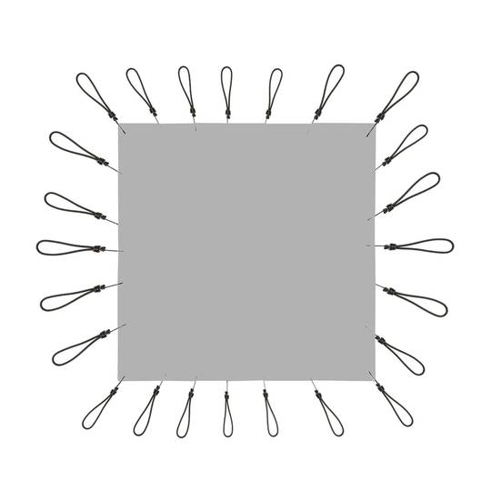 Projektionstuch 200x200cm 1: 1 PVC grau für Veranstaltungen und Präsentationen