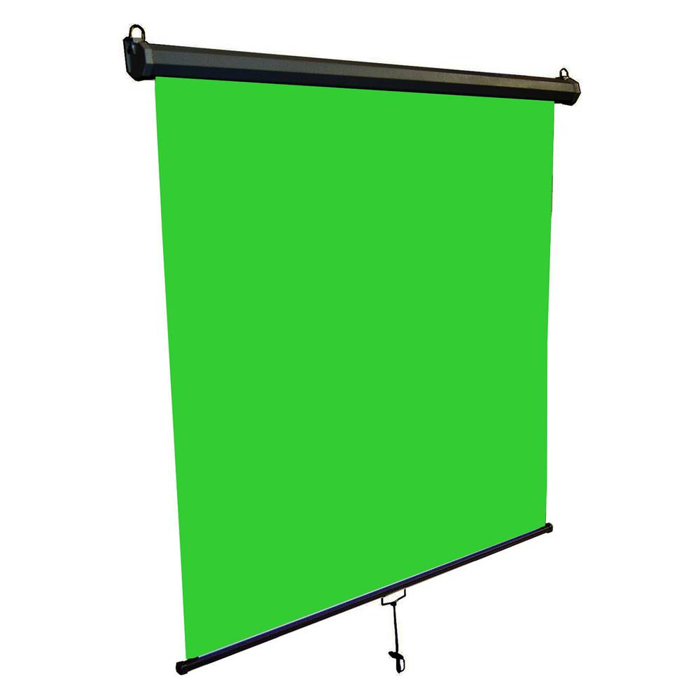 Pantalla cromakey verde 1:1 pared negra 3050x3050mm