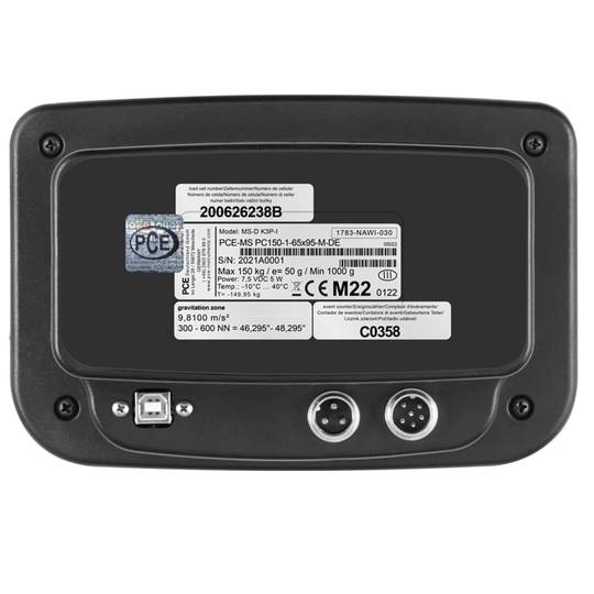 Balança de piso verificada PCE-MS PC150-1-65x95-M