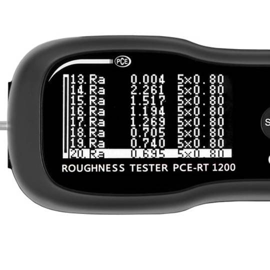 Testador de rugosidade PCE-RT 1200