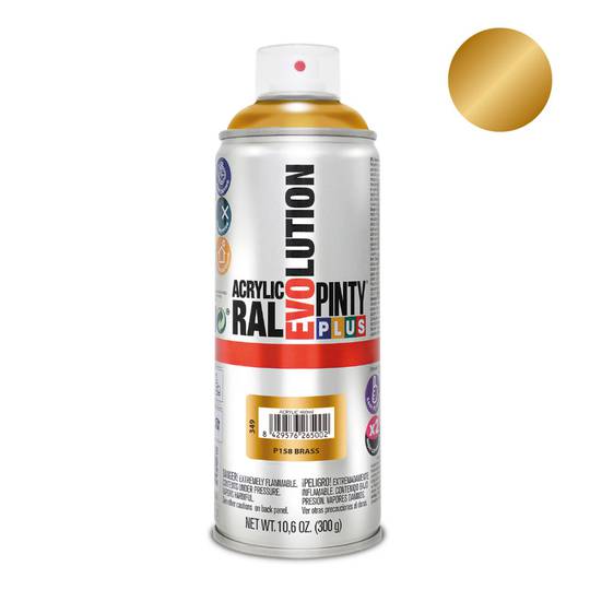 Pintyplus Evolution verf in 520cc spuitformaat in RAL messing kleur P158
