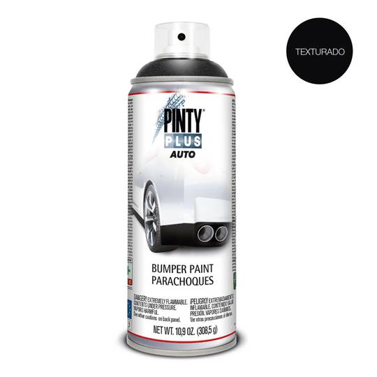 Vernice Pintyplus Auto in formato spray da 520 cc in nero strutturato per verniciare i paraurti BT104