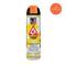 Tinta Pintyplus Tech em formato spray 650cc na cor laranja fluorescente fosca T143