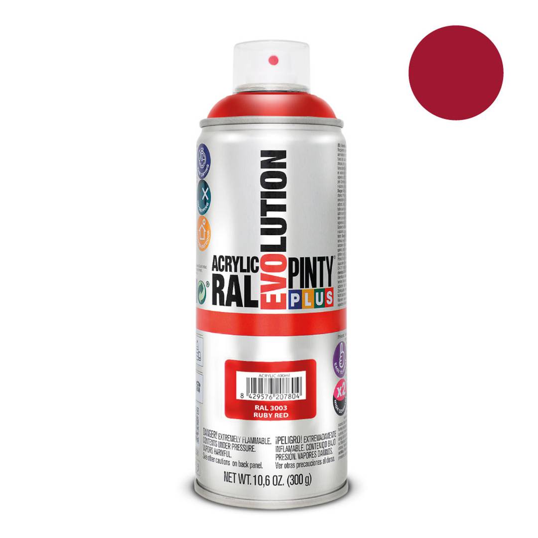 Pintyplus Evolution-Lack im 520cc-Sprühformat in der RAL-Farbe Rubinrot 3003