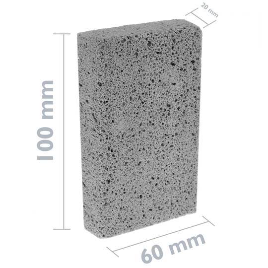 Bimssteine für die Reinigung und Polieren. Packung mit 2 Riegeln von 100 x 60 x 20 mm. Speziell für Textilien und Kleider