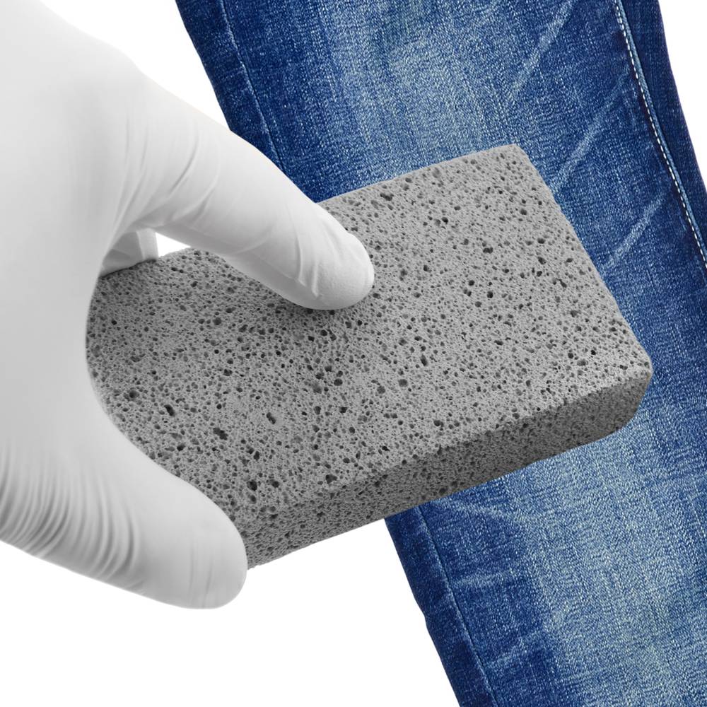 Pumice stone for cleaning polishing and scouring. Pack of 2 bars of 100 x 60 x 20 mm. Special for textile and dresses Cablematic