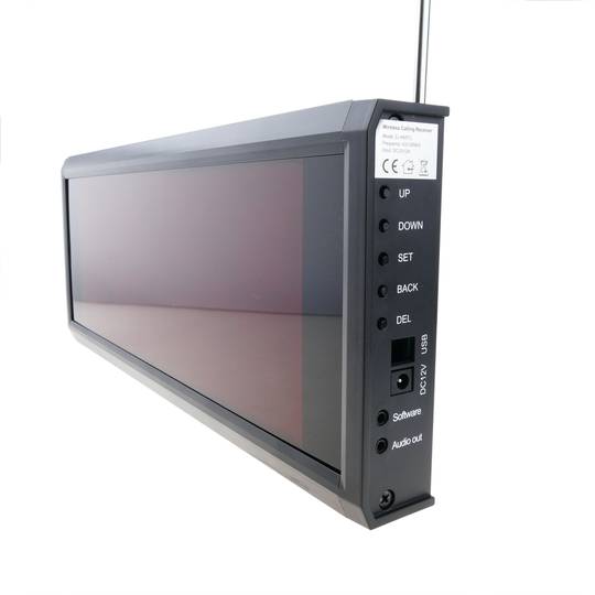 Visor LED para sistema de llamada inalámbrico 999 códigos 410x158 mm para restaurante hospital