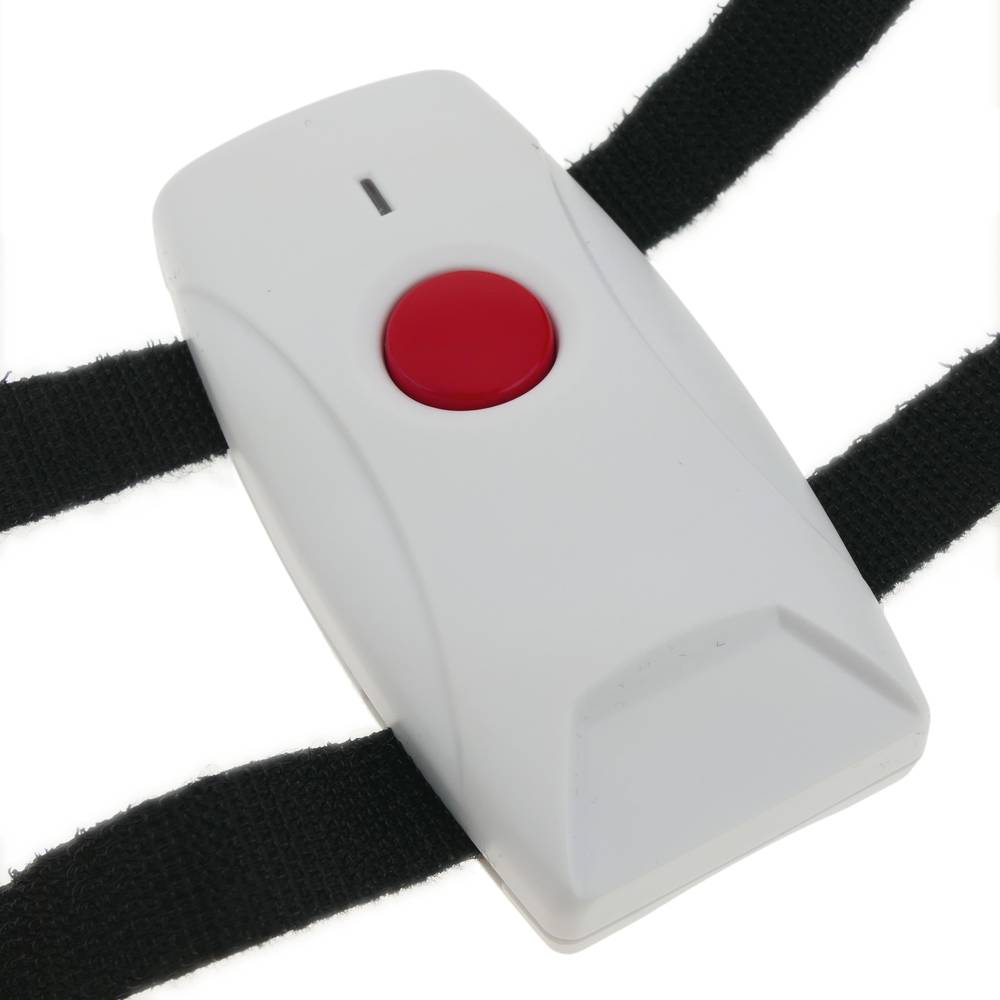 Polsador emissor transmissor per a sistema de trucada sense fil amb cinta 200m 1 tecla