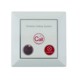 Pushbutton transmitter for wireless calling system wallmount 500m 3 keys