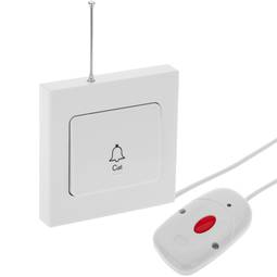 Pushbutton transmitter for wireless calling system wallmount 1000m 1 key