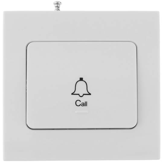 Emetteur bouton poussoir filaire pour système d'appel mural sans fil 1000m 1 clé